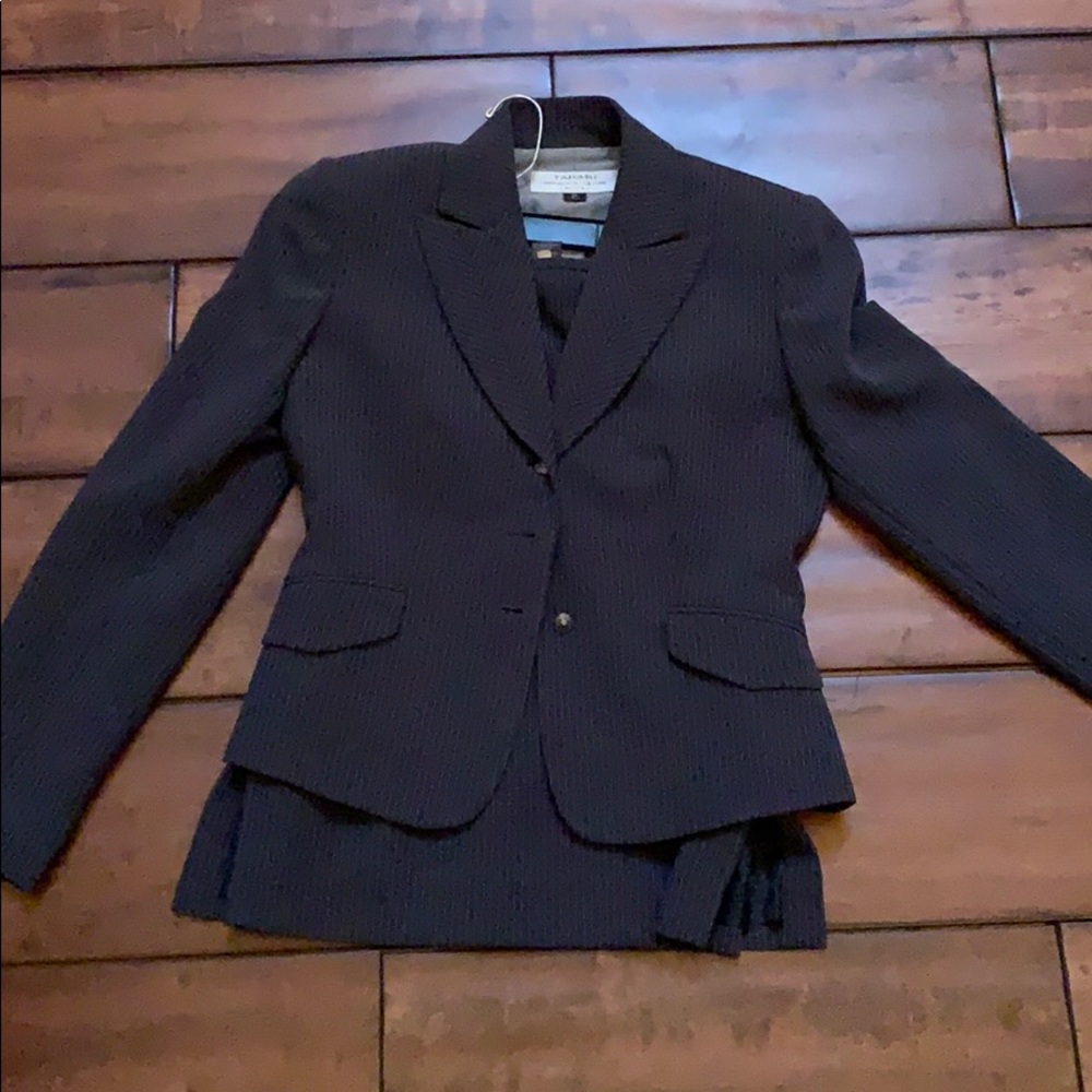 Tahari pinstriped suit